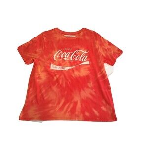 Tie Dye Coca-Cola Advertising T-Shirt 2xl Juniors Red Short Sleeve Lightweight